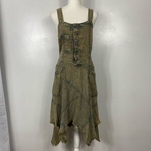 Free People Tencel Washed Apron Dress Sz XS